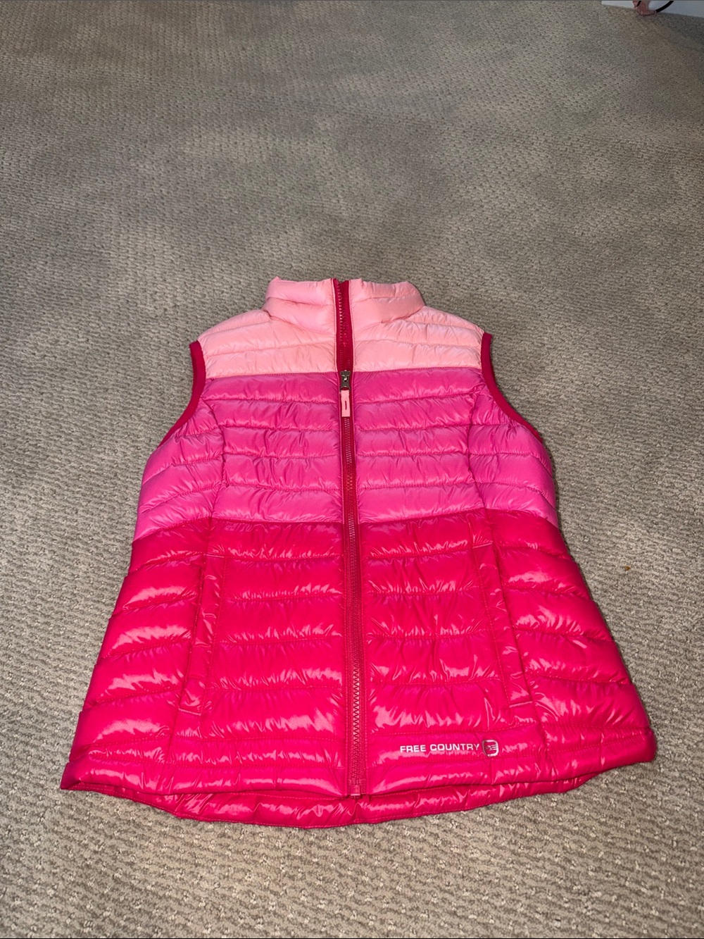 Girl’s Free Country Pink Ombre Quilted Vest
